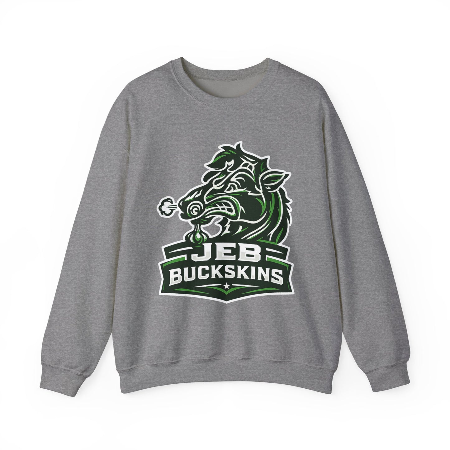JEB Buckskins Crewneck Sweatshirt – Wild Boar Mascot Graphic