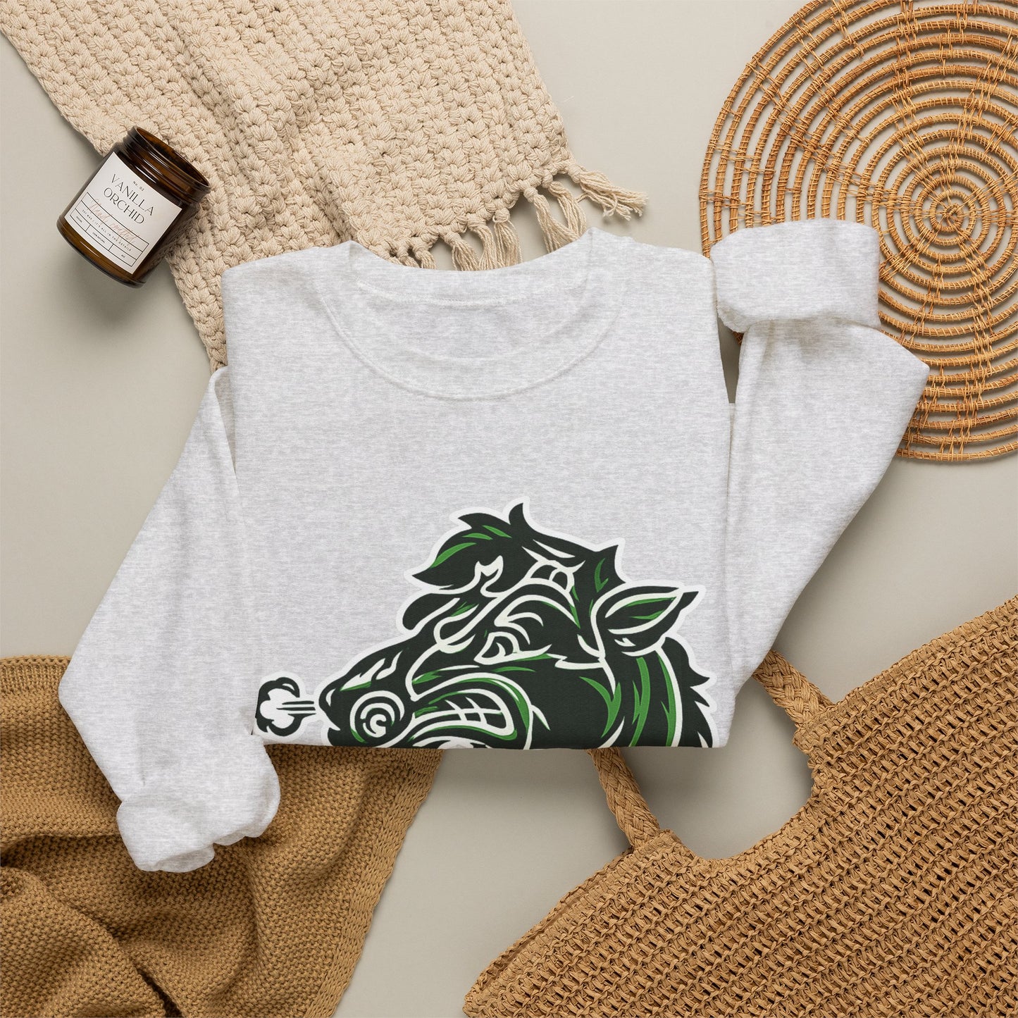 JEB Buckskins Crewneck Sweatshirt – Wild Boar Mascot Graphic