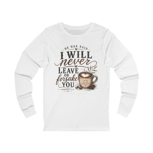 Hebrews Long Sleeve Tee — Coffee Lover Graphic Shirt