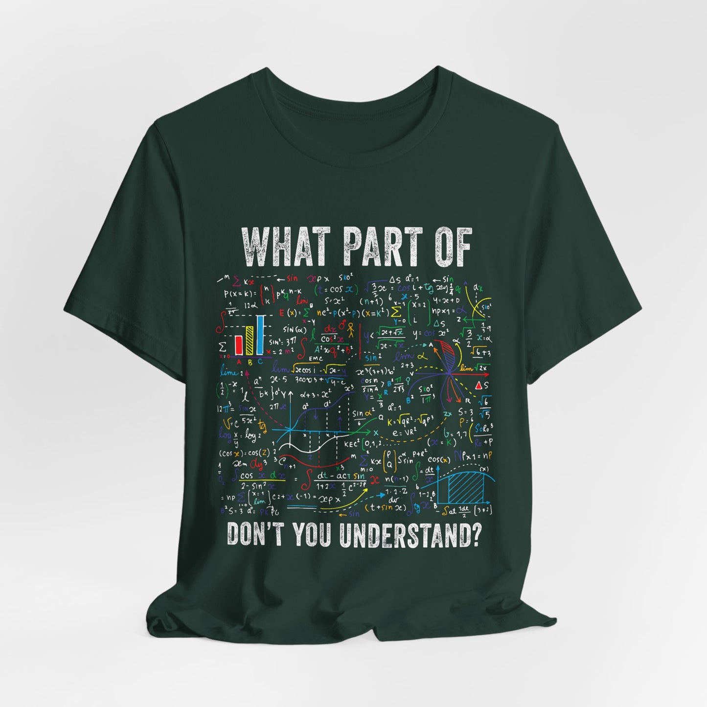 Math Formula T-Shirt — "What Part of Don't You Understand?" Graphic Tee for Scientists & Students
