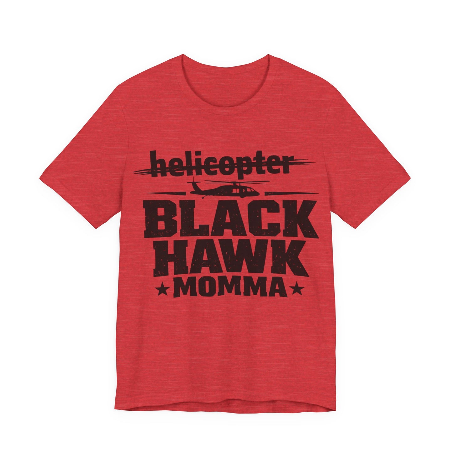 Black Hawk Momma T-Shirt — Helicopter Military Aviation Mom Tee