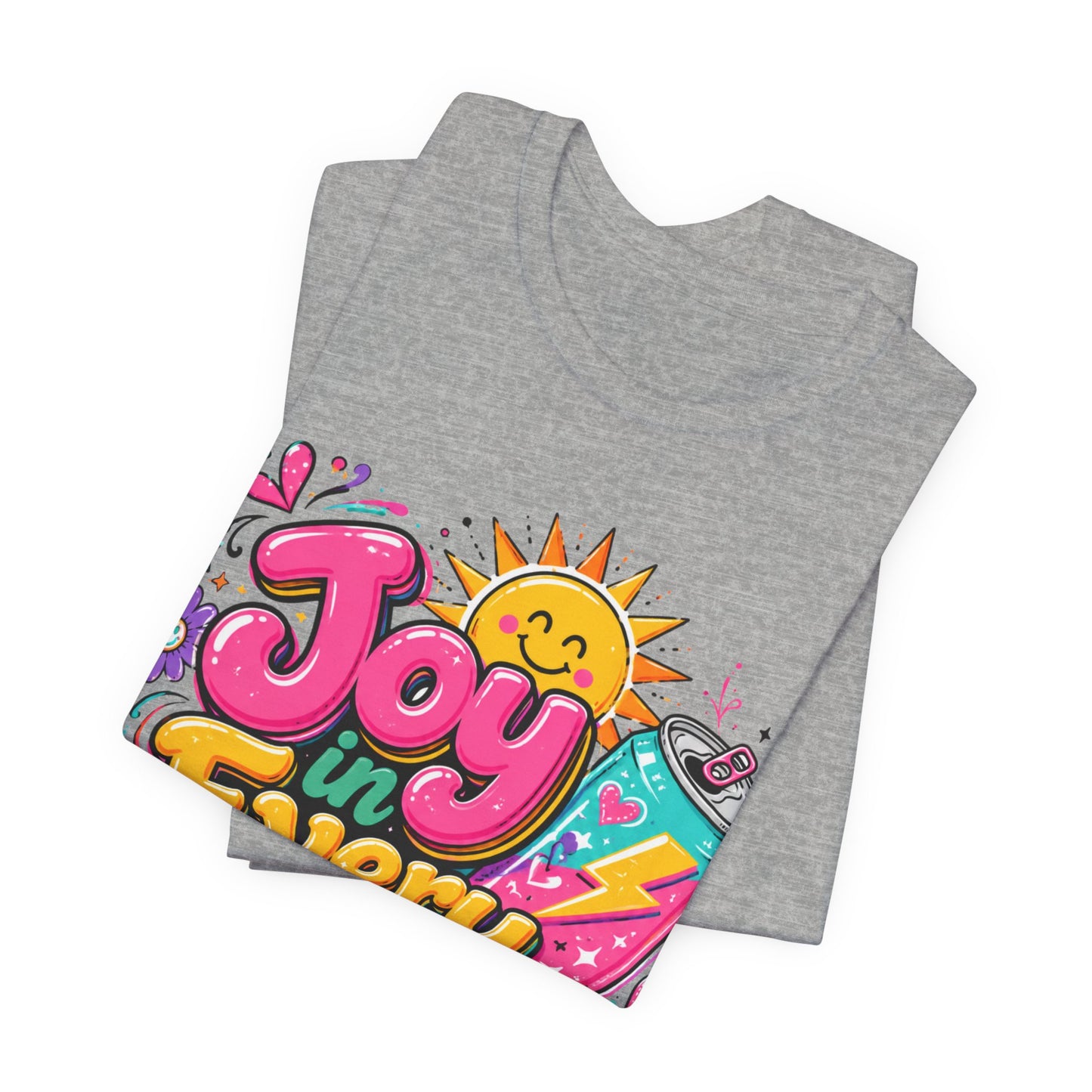 Joy in Every Sip T-Shirt — Cute Colorful Christian Psalm 30:5 Energy Tee