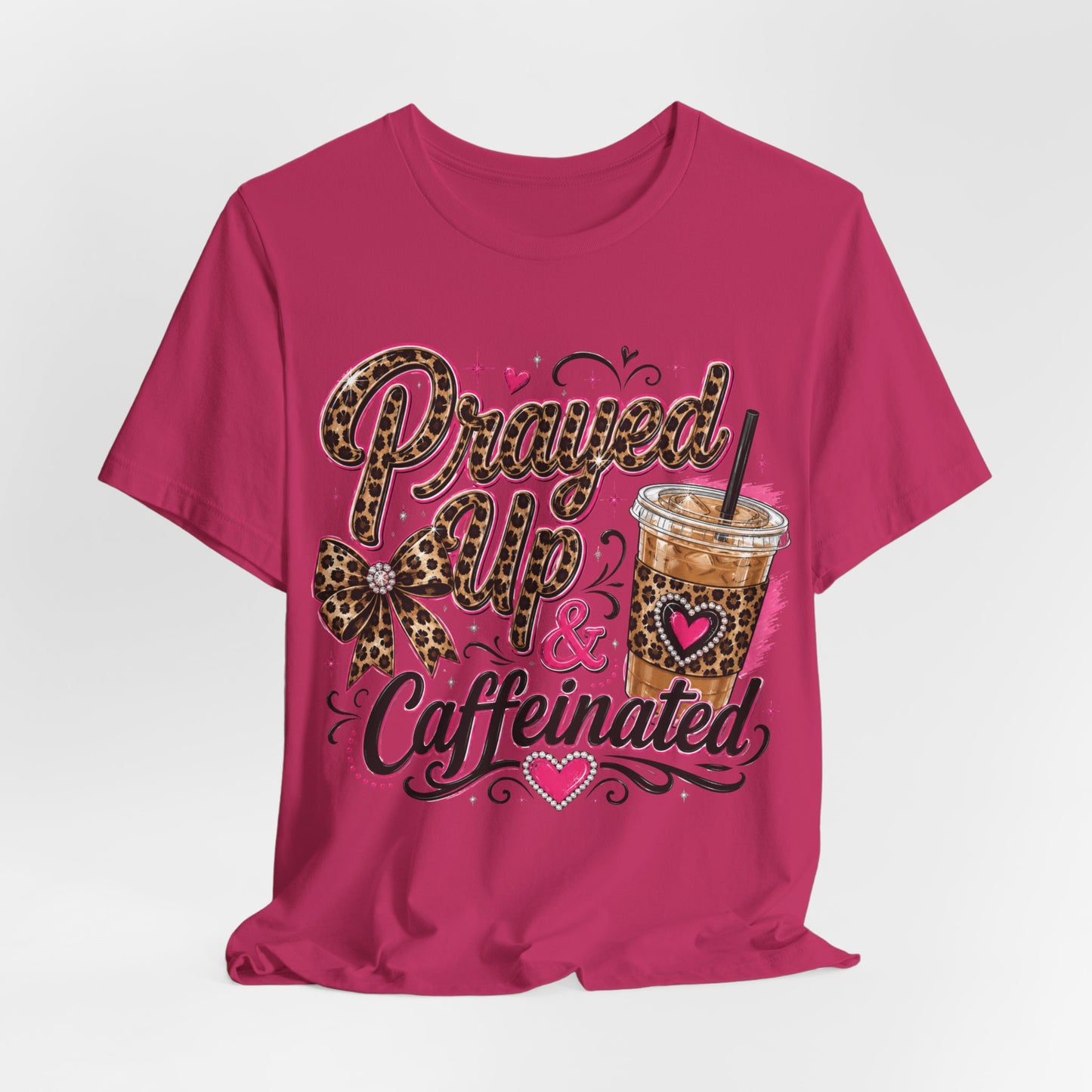 Priyved Up & Caffeinated Leopard Coffee T-Shirt