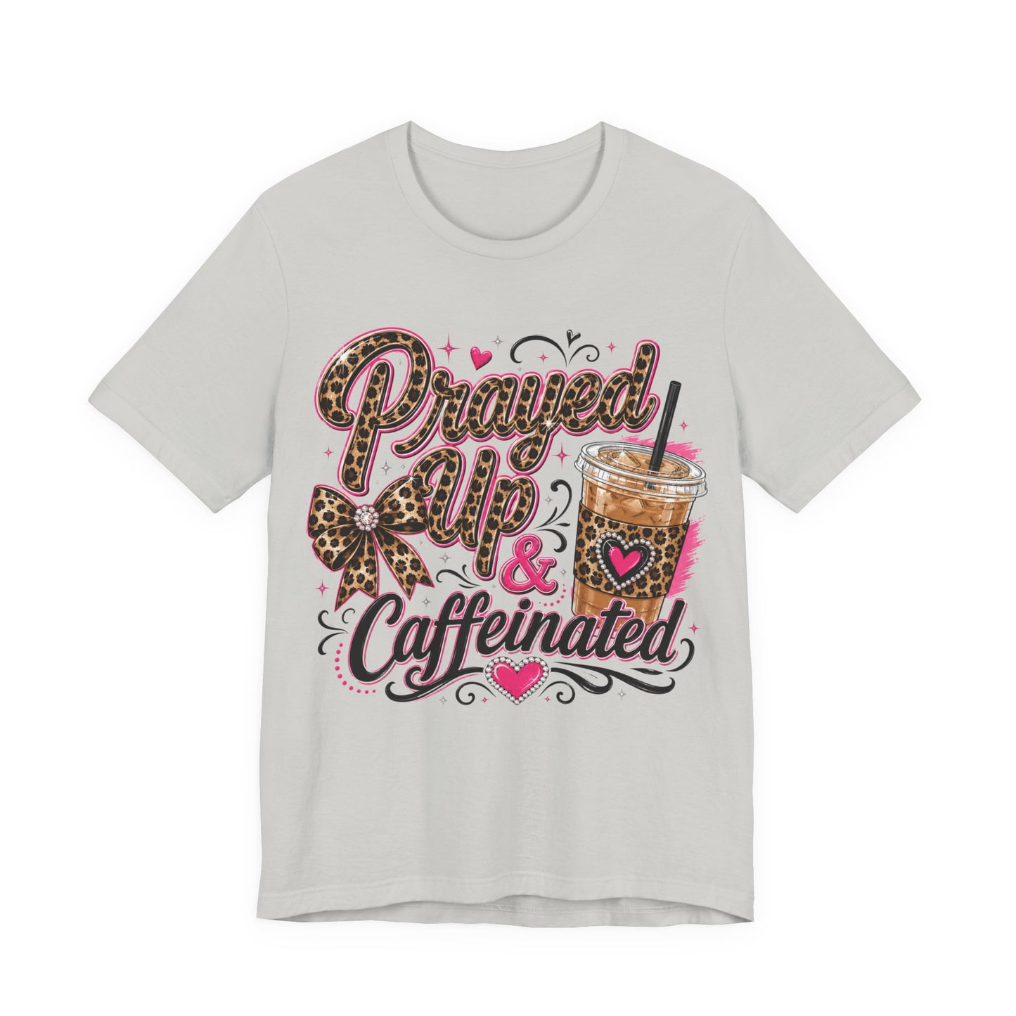 Priyved Up & Caffeinated Leopard Coffee T-Shirt