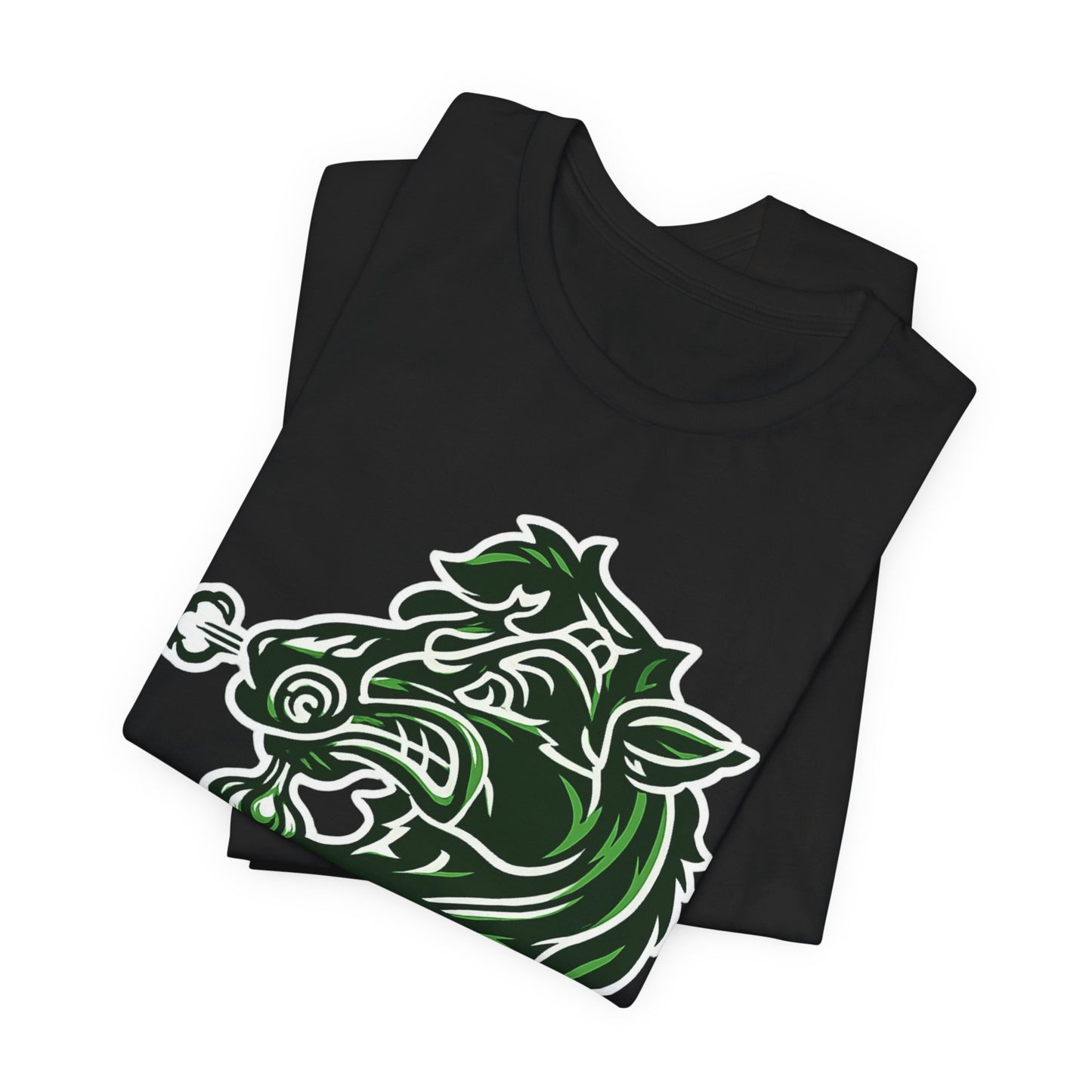 Jeb Buckskins Team Logo T-Shirt — Mascot Sports Tee (White)
