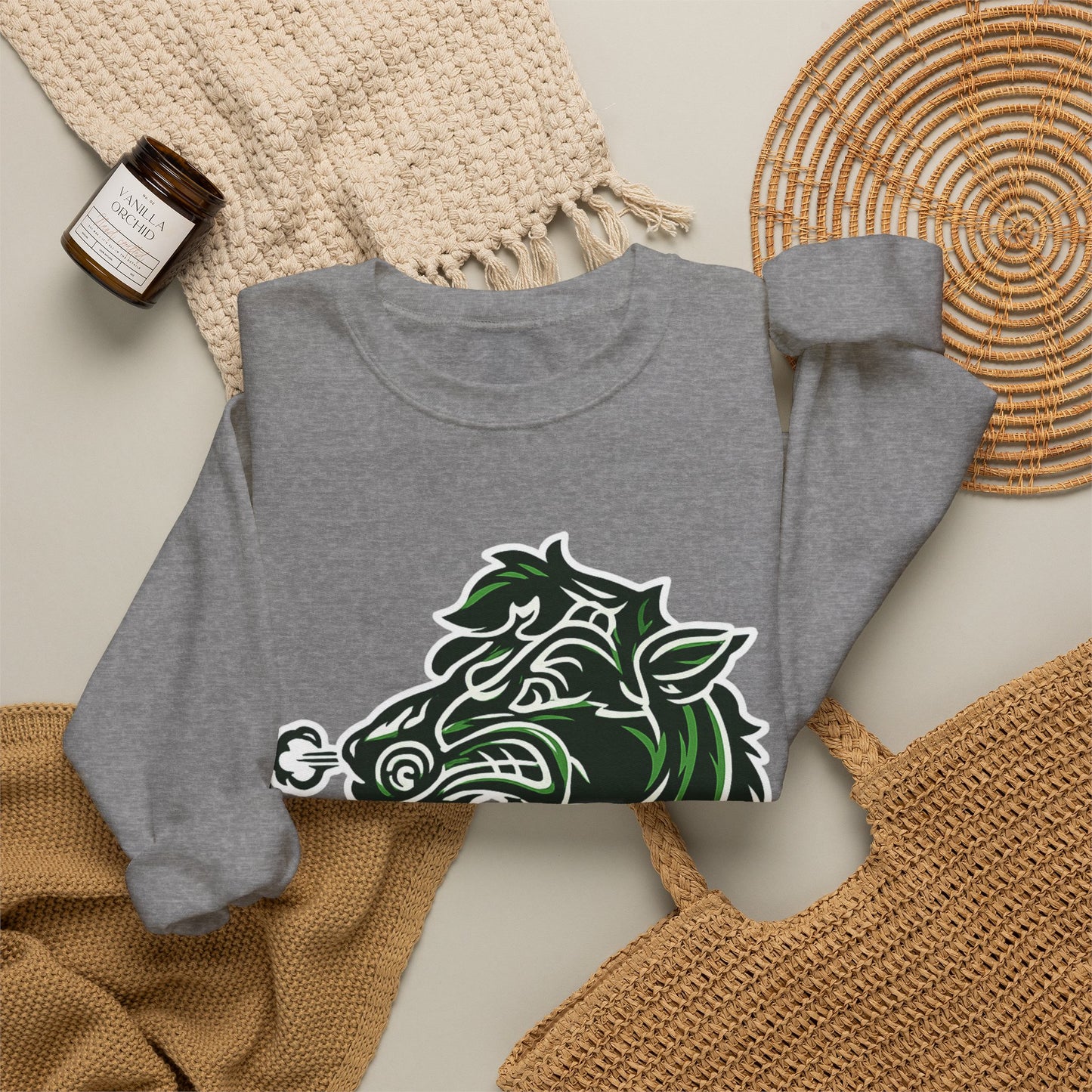 JEB Buckskins Crewneck Sweatshirt – Wild Boar Mascot Graphic