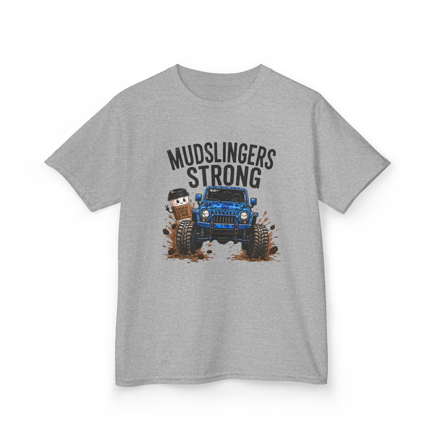 Mudslngers Strong Kids Tee – Off-Road Truck Dirt Splash Shirt