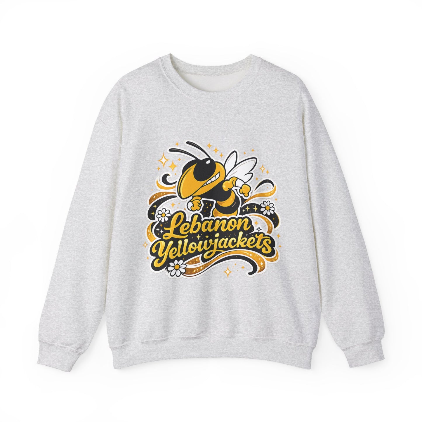 Lebanon Yellowjackets Crewneck Sweatshirt — Retro Mascot School Spirit Pullover