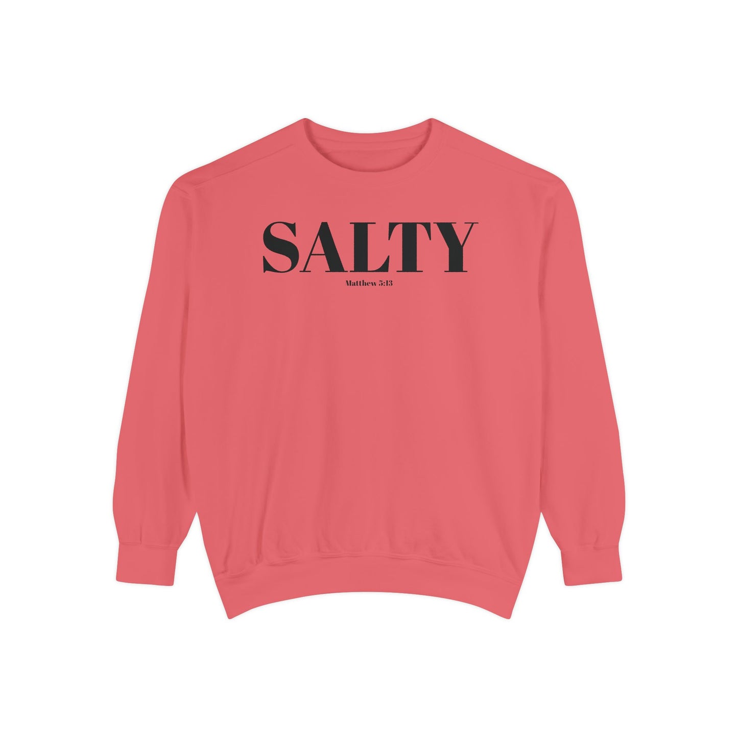 Salty Graphic Sweatshirt — Beachy Minimalist Crewneck for Coastal Living