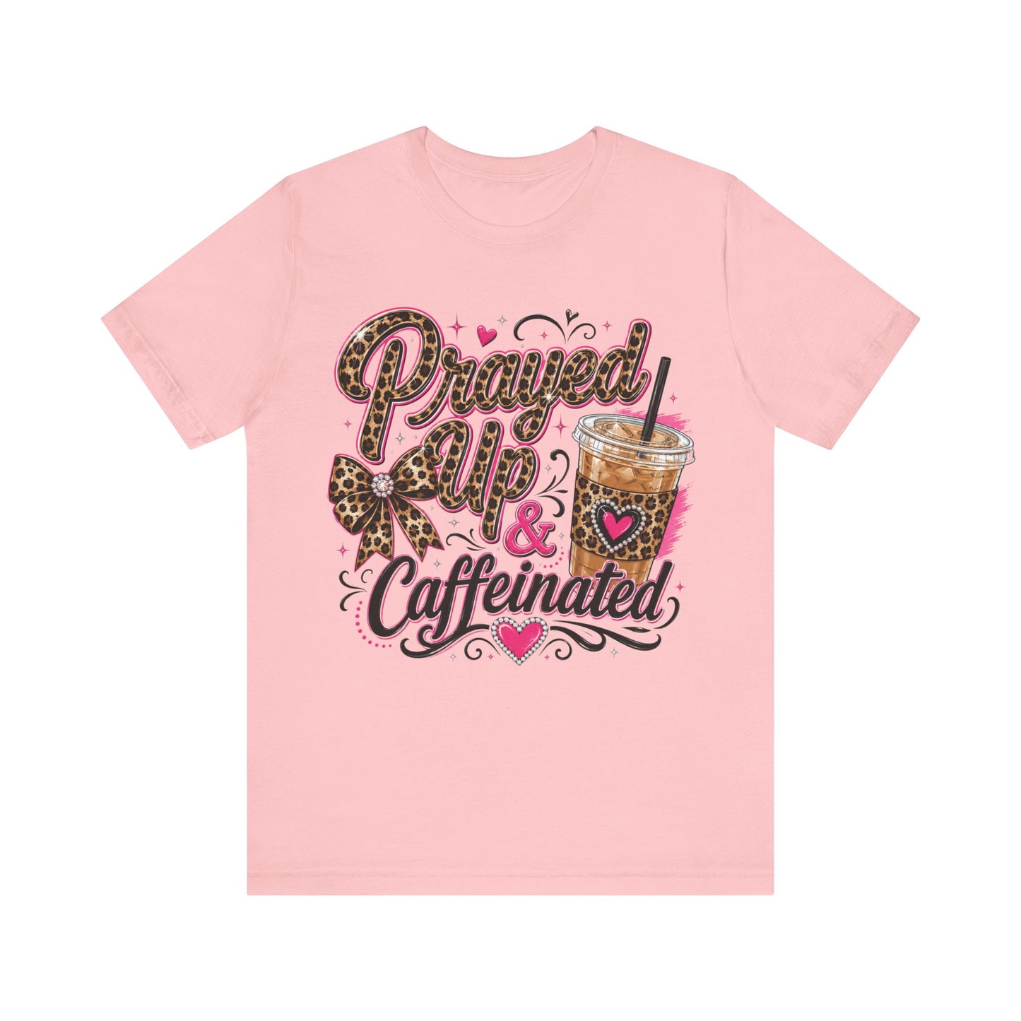 Priyved Up & Caffeinated Leopard Coffee T-Shirt