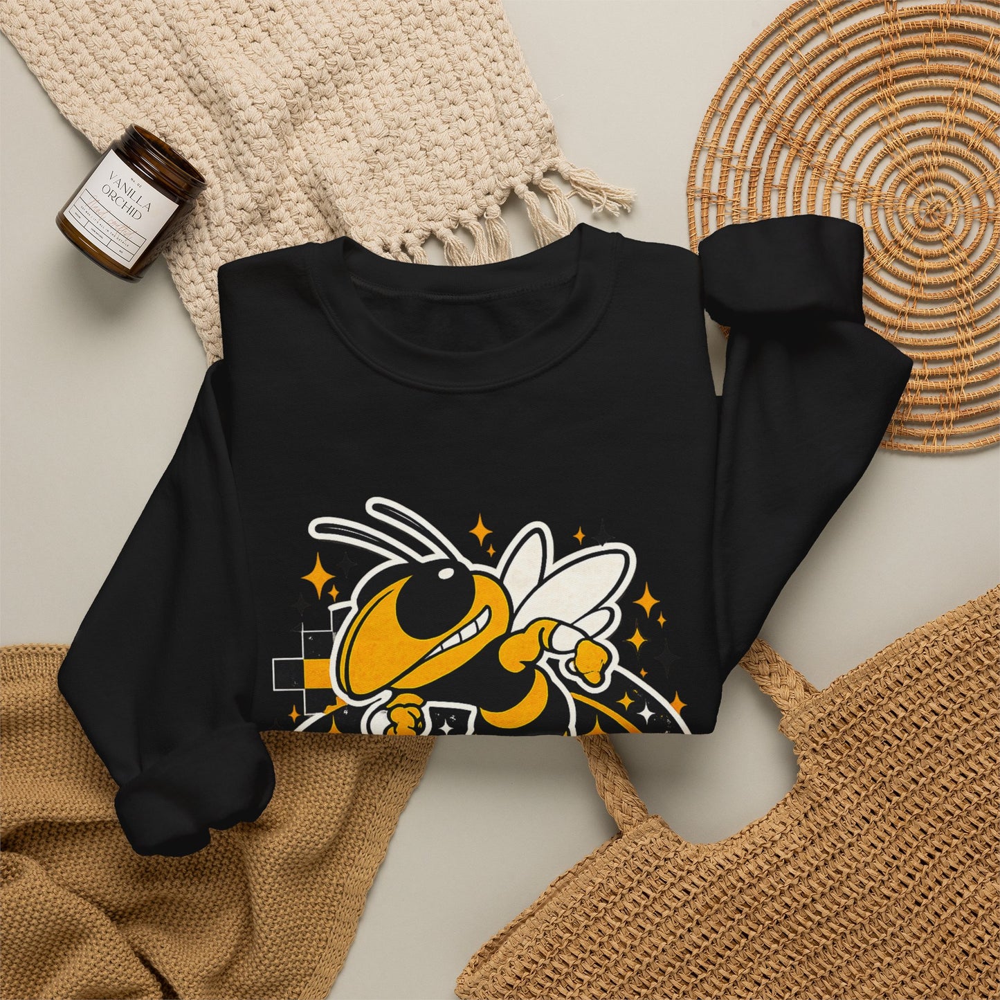 Lebanon Yellowjackets Crewneck Sweatshirt — Retro Mascot School Spirit