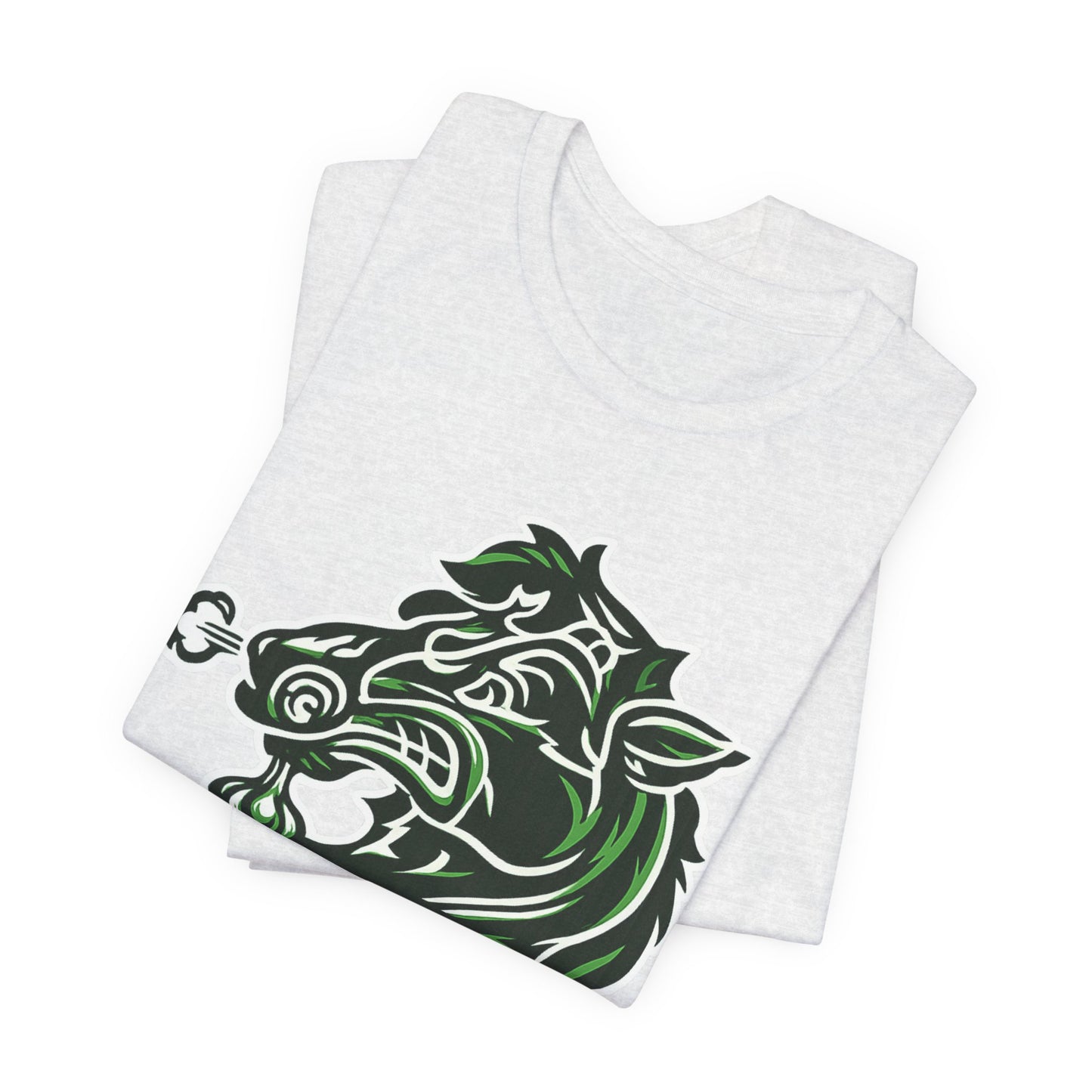 Jeb Buckskins Team Logo T-Shirt — Mascot Sports Tee (White)