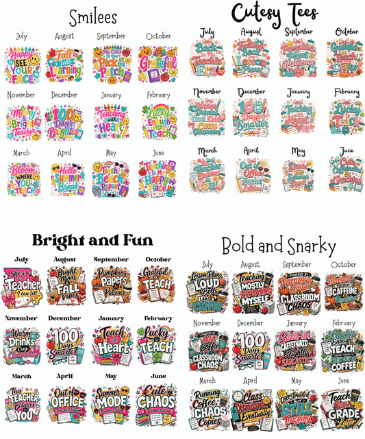 Teacher Monthly Tees